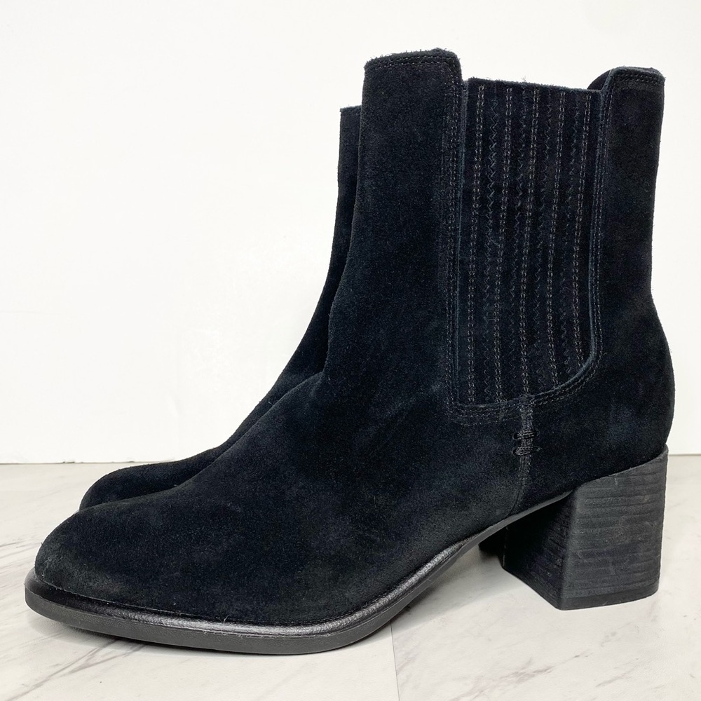 Blondo Sonali Black Suede Bootie 9